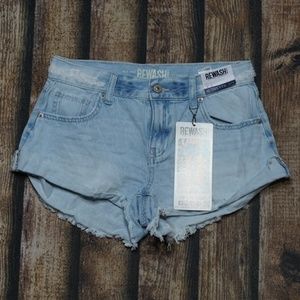 NWT Rewash Light Blue Denim Shorts Size 25